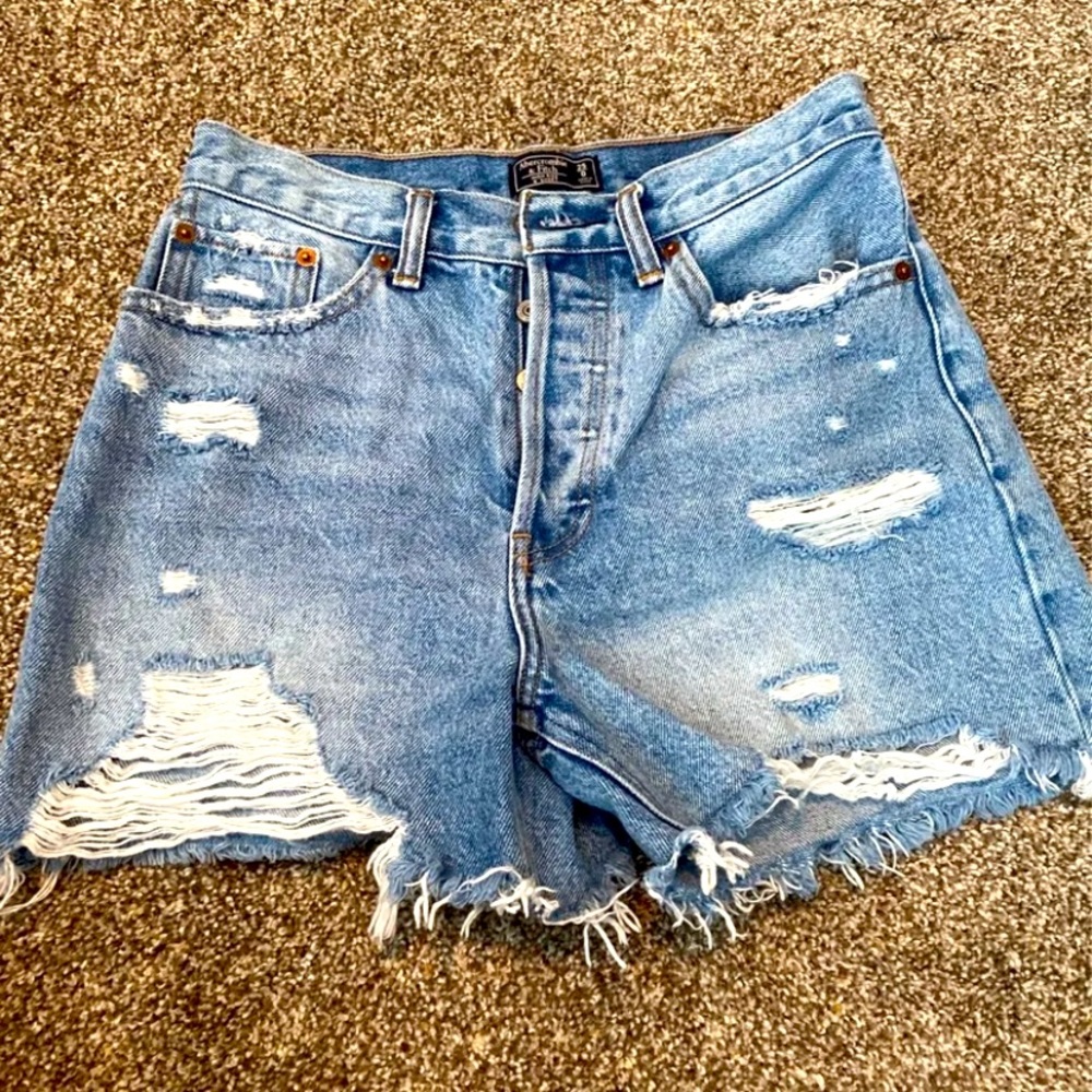 Abercrombie & Fitch high waisted jean shorts